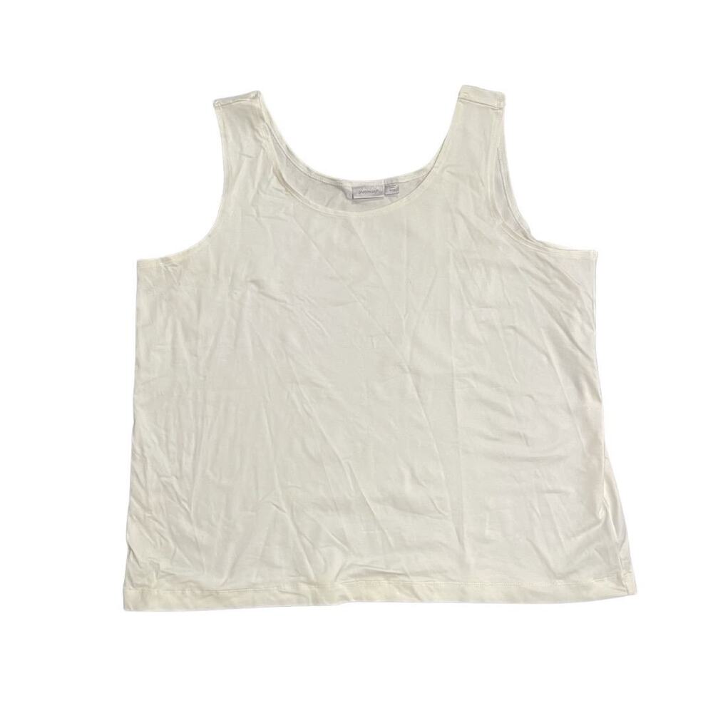 Avenue Off White Tank Top Blouse Plus Size 22/24 Casual Comfort